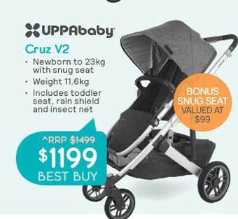 Baby Bunting Uppababy cruz v2 offer