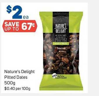 Foodland Nature's delight pitted dates 500g offer