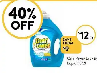 Foodworks Cold power laundry liquid offer