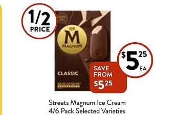 Foodworks Streets magnum ice cream offer