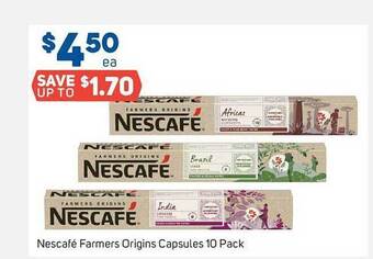 Foodland Nescafé farmers origins capsules 10 pack offer