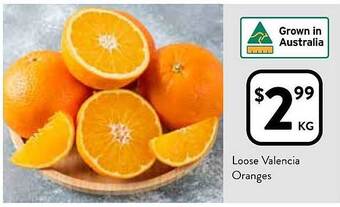 Foodworks Loose valencia oranges offer