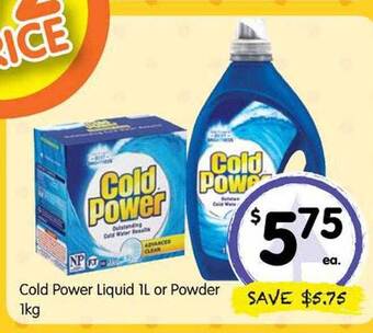 Spar Cold power liquid or powder offer