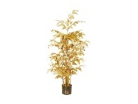 LivingStyles Golden Palace Potted Artificial Fish Tail Palm, 134cm offer