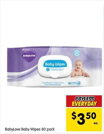 Spar Babylove baby wipes offer