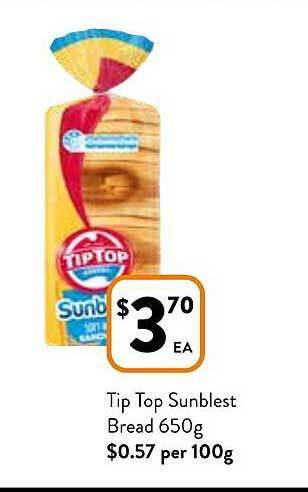 Foodworks Tip top sunblest bread offer