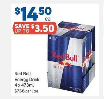 Foodland Red bull energy drink 4 x 473ml offer
