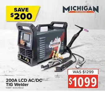 Total Tools Michigan 200a lcd ac-dc tig welder offer