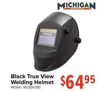 Michigan black true view welding helmet