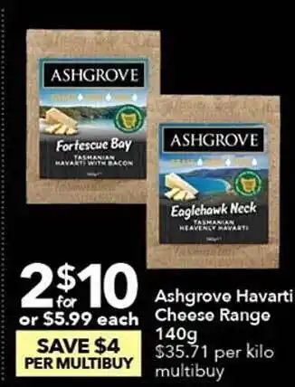 Ritchies Ashgrove havarti cheese range offer