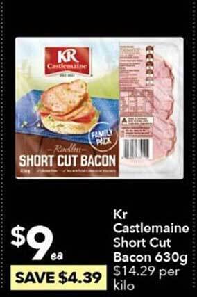 Ritchies Kr castlemaine short cut bacon offer