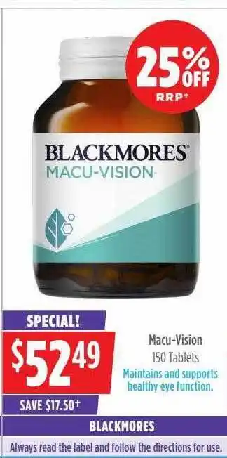 Wizard Pharmacy Blackmores macu-vision offer