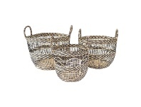 Wave 3 Piece Seagrass Basket Set