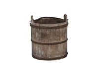 LivingStyles Willa Antique Oriental Wooden Bucket offer