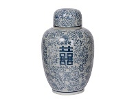LivingStyles Berit Ceramic Temple Jar, Large offer
