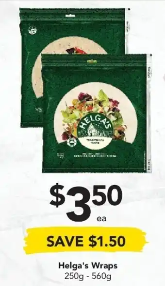 Drakes Helga's Wraps 250g-560g offer
