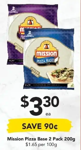 Drakes Mission Pizza Base 2 Packs 200g offer