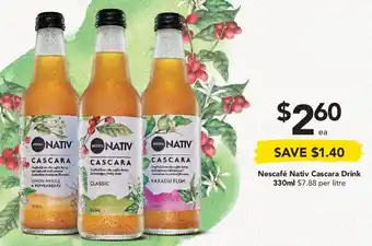 Drakes Nescafé Nativ Cascara Drink 330ml offer