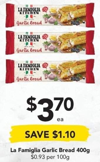 Drakes La Famiglia Garlic Bread 400g offer