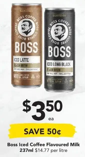 Drakes Boss Iced Coffee Flavoured Milk 237ml offer