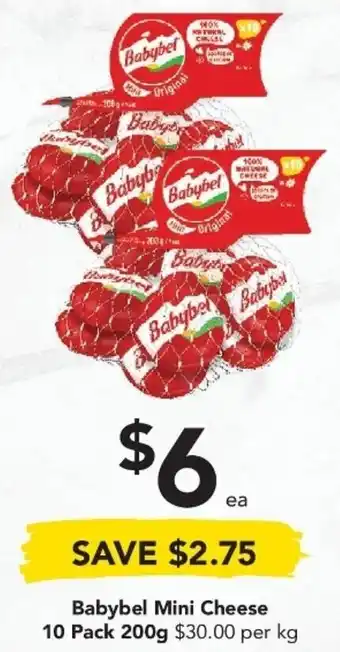 Drakes Babybel Mini Cheese 10 Pack 200g offer