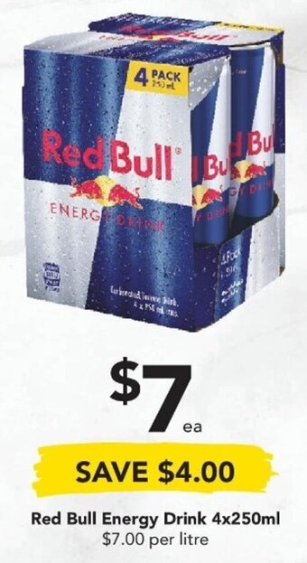 Red Bull Energy Drink 4x250ml