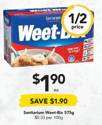 Drakes Sanitarium Weet-Bix 575g offer