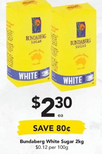 Bundaberg White Sugar 2kg
