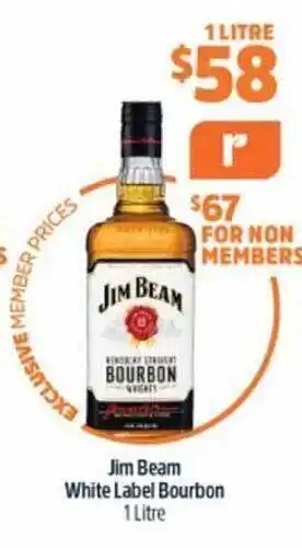 BWS Jim beam white label bourbon offer