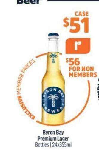 BWS Byron bay premium lager offer