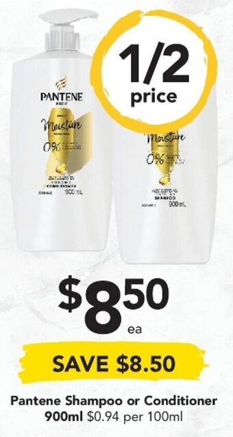 Drakes Pantene Shampoo or Conditioner 900ml offer