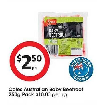 Coles Coles australian baby beetroot offer