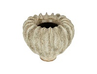 LivingStyles Lufa Ceramic Vase, Small, Antique White offer