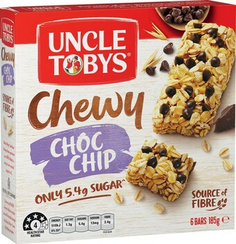 IGA Uncle Tobys Le Snak, Roll-Ups or Muesli Bars 6 Pack Selected Varieties offer