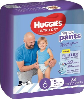 IGA Huggies Nappy Pants 24-36 Pack Selected Varieties offer