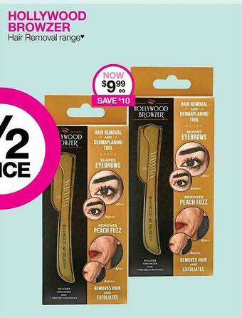 Hollywood browzer hair removal range