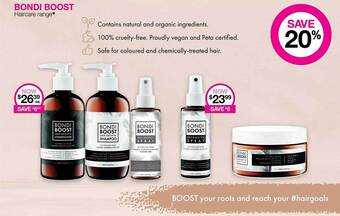 Bondi boost haircare range