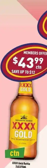 Liquor Legends Xxxx gold bottle offer