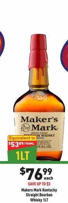 Liquor Legends Makers mark kentucky straight bourbon whisky offer