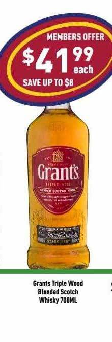 Grants triple wood blended scotch whisky