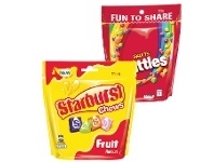 Skittles or Starburst Sharebags 190-235g