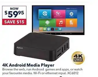 Jaycar Electronics Logitech 4k android media player offer