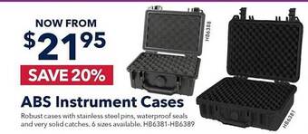 Jaycar Electronics Abs instrument cases offer