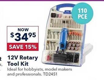 Jaycar Electronics 12v rotary tool kit offer