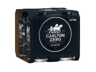 Coles Carlton Zero Cans 4x375ml offer