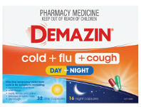 Chemist Discount Centre Demazin Multi-Action Cold + Flu + Cough Relief Day & Night 48 Tablets offer