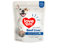Coles Love’ Em Air Dried Beef Liver Dog Treats 200g offer
