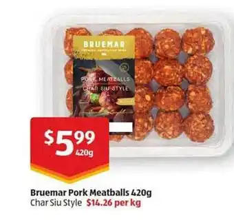 ALDI Bruemar pork meatballs offer
