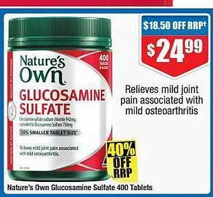 Chemist Warehouse Nature's own glucosamine sulfate 400 tablets offer