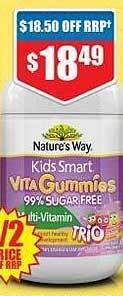 Chemist Warehouse Nature's way kids smart vita gummies 99% sugar free offer